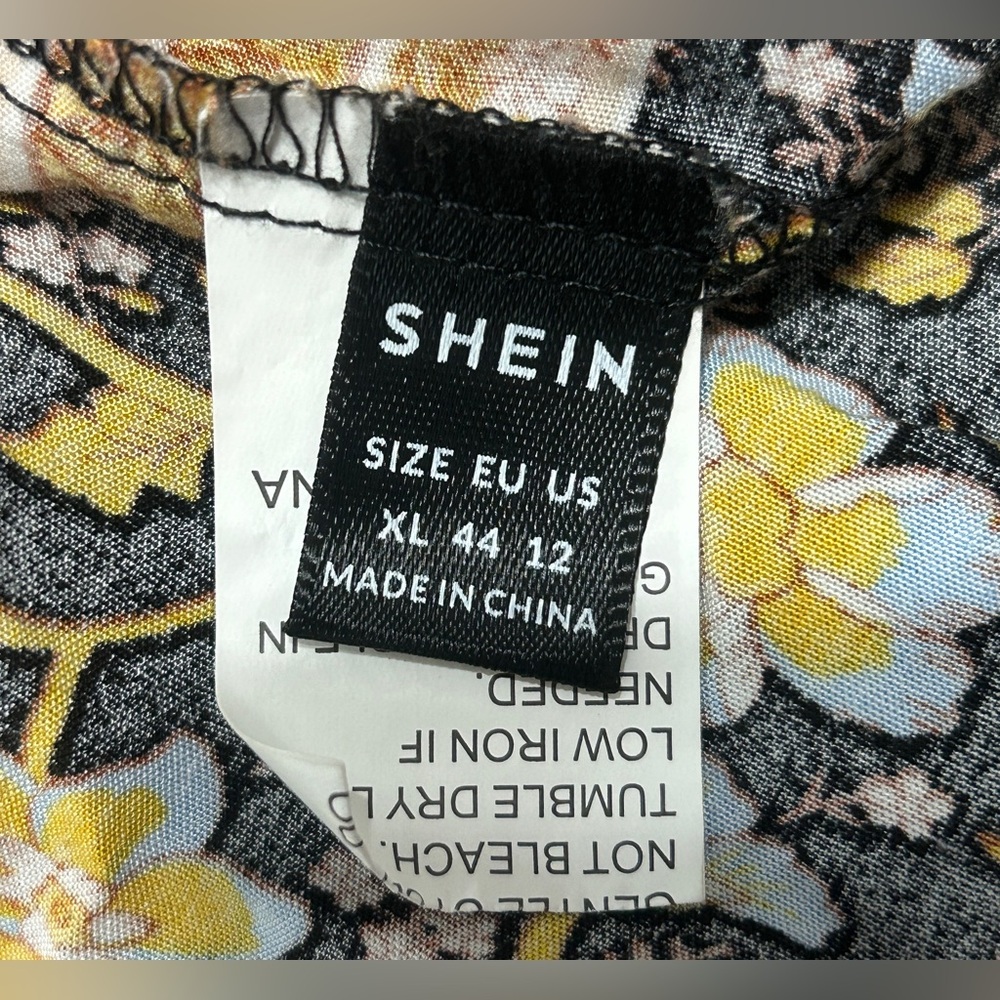 SHEIN Unity All Over Floral Print Flounce Sleeve A-Line Dress - Picture 8 of 11